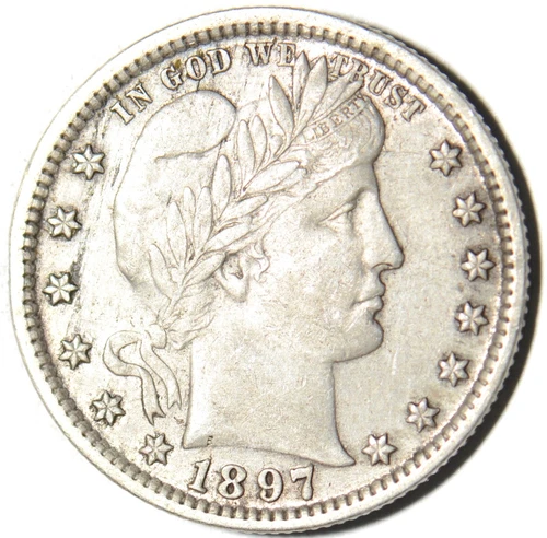 1897 Barber Quarter - AU Details - Cleaned