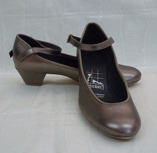 NIB  Tic Tac Toes Julie Square Dance Shoe, Pewter