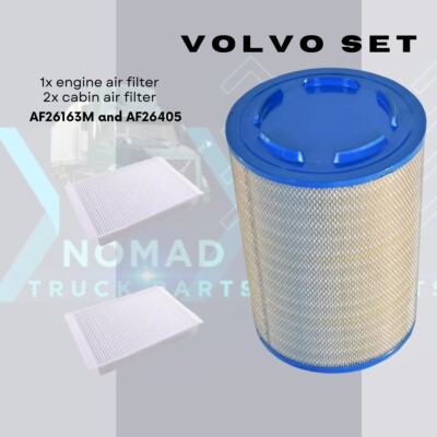 Cabin & Engine Air Filter Set for Volvo Truck Replaces AF26405 AF26472M 20435801