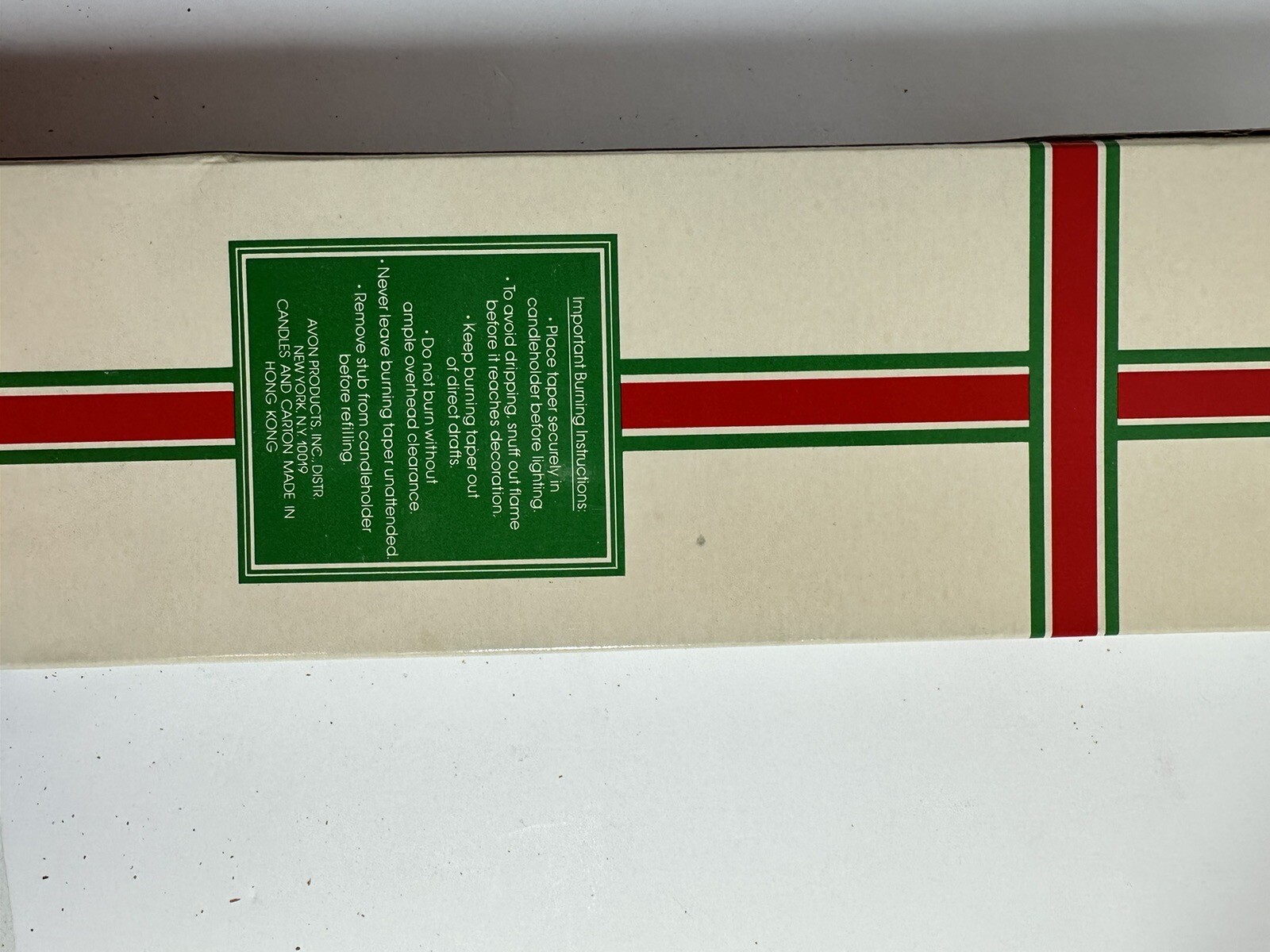 Avon Christmas Tapered Candlesticks Green With Candy Canes Holly