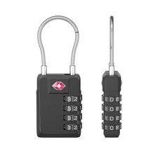 Combination Padlock Wire Lock 4 Digit Heavy Duty Cable Locker Travel Luggage