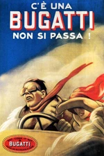 C' È UNA BUGATTI NON SI PASSA CAN'T PASS CAR COUPLE ITALY VINTAGE POSTER REPRO