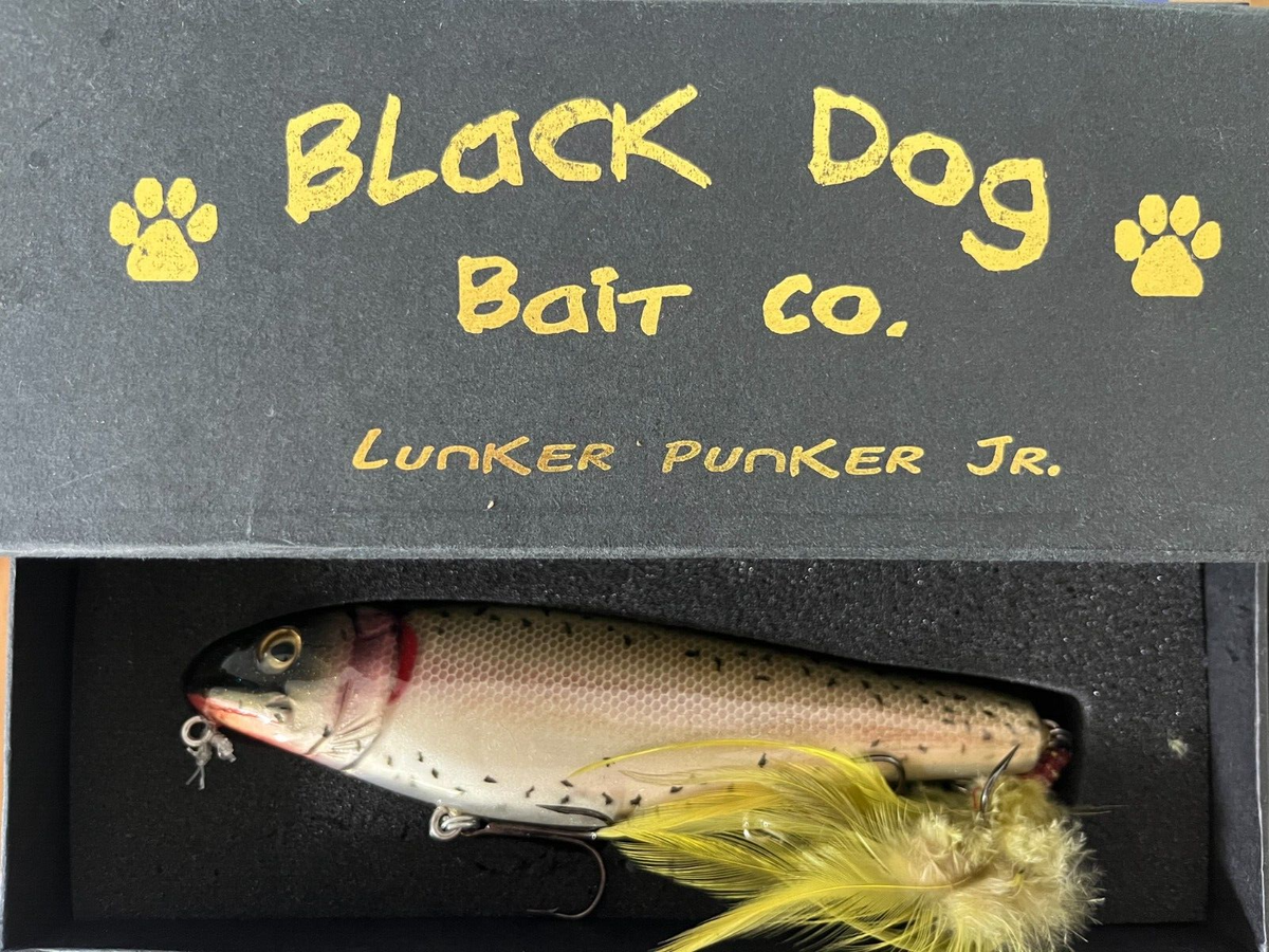 Rare! Black Dog Baits Lunker Punker Jr 6 in OG Topwater Wood Bait