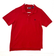 EUC Chaps Men’s Polo Golf Shirt, Short Sleeve, Size M, Red