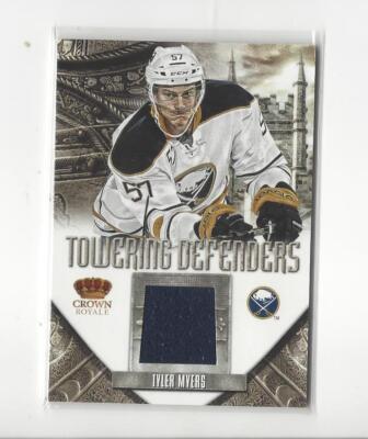 2012-13 Crown Royale Towering Defenders Tyler Myers JERSEY Sabres