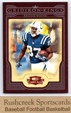 2008 Donruss Threads #PGK-20 Reggie Wayne /100 Pro Gridiron Kings Framed Red