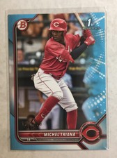 2022 Bowman Michel Triana 1st Sky Blue #d 132/499