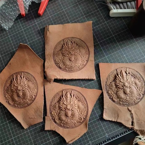 Stampo per goffratura artigianale in pelle drago 3D lega di alluminio pressa a freddo strumenti di stampaggio - Foto 4 di 8
