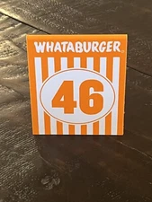 WHATABURGER TABLE TENT No. 46 CARD HAMBURGER #46 Brock Burke Texas Rangers