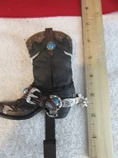 622.  Western Cowboy Boot with Spurs Wall Hook for Coat Towel Hanger