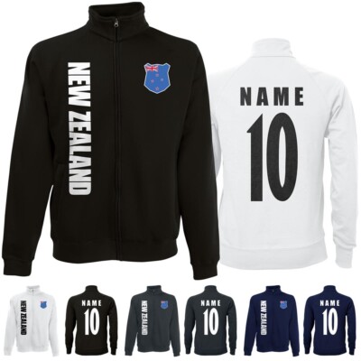 Neuseeland NEW ZEALAND WM 2022 Sweat Jacke Trikot Name Nummer