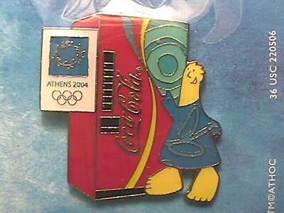 2020 Tokyo Olympiade Pin-Flagge Tausch Starter: Athen Coca-Cola Verkaufsautomat