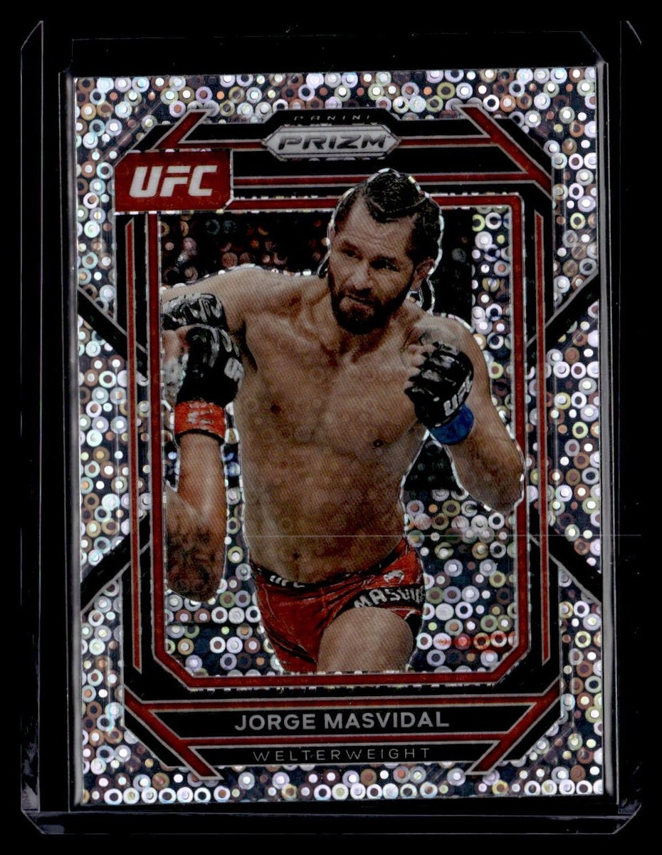 UFC サインカード　マスヴィダル Jorge Masvidal 2023 Panini Prizm UFC Silver Disco Prizm Card