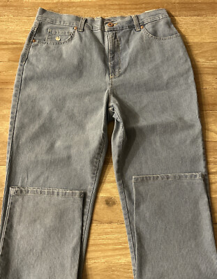 Gloria Vanderbilt Blue Indigo Stripe Amanda Stretch Jeans 12 Average NEW 33x31