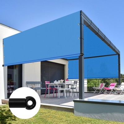 Universal Pergola Canopy Replacement Cover Shade Cloth with Grommets Rods Blue