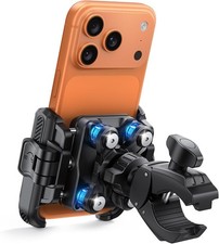Black Motorcycle Phone Mount with Vibration Dampener Bike Phone Holder Mount