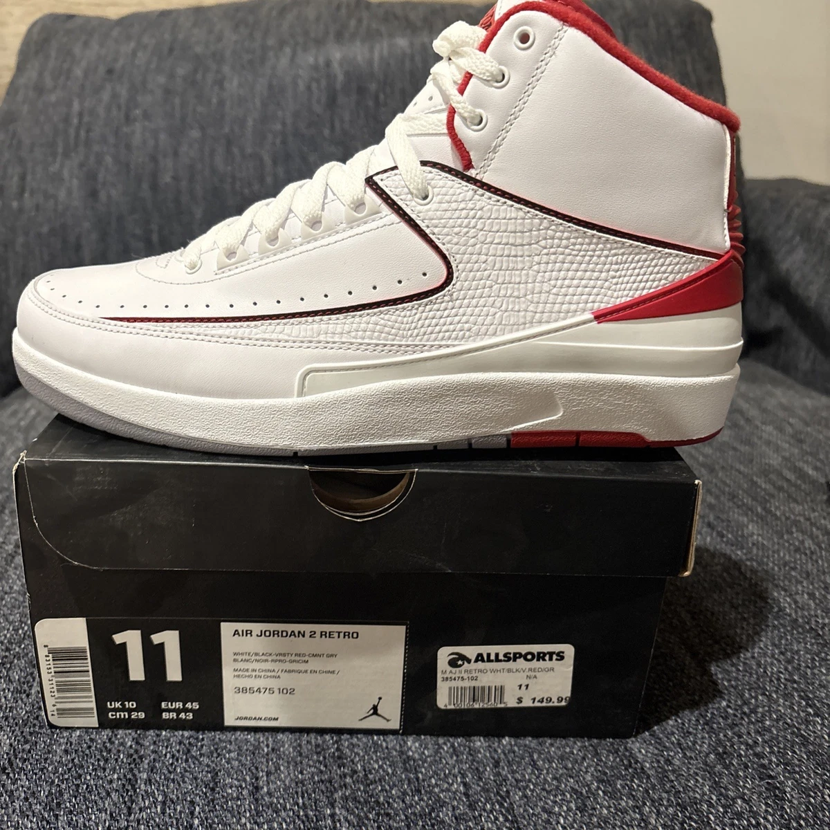 Nike Air Jordan‎ 2 Retro QF ✨Varsity Red 2010 ✨395709-101✨Size 8 Size 11 - Air Jordan 2 Retro QF 2010 Varsity | Mercari main image 3