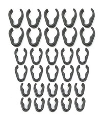 Mateda Mic Cable Clips - 30Pcs Universal Boompole black