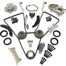 Timing Chain Kit Oil Pump Water Pump VTC Solenoid For 07-16 Cadillac Suzuki 3.6L