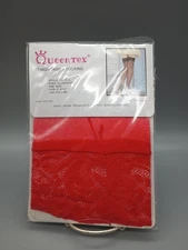 Queentex Thigh High Stockings Red One Size