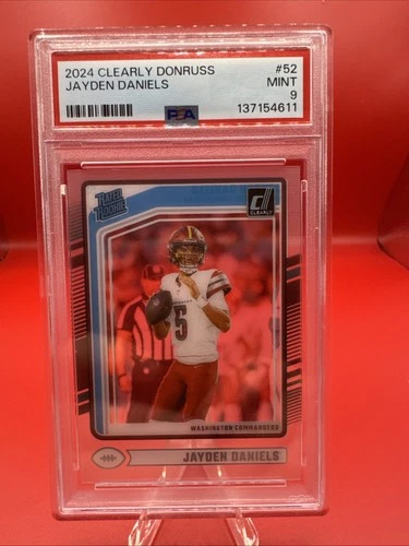 2024 Panini Clearly Donruss - Rated Rookie Jayden Daniels #52 (RC) PSA 9