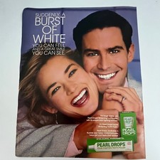 Pearl Drops Stain Fighting Tooth Polish A Burst of White 1992 Ad SV28-2
