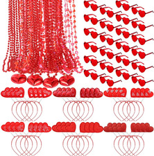 72 Pcs Valentine'S Day Accessories Set Include 24 Heart Headbands Head Boppers 2