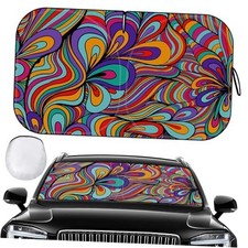 Windshield Sun Shade - Car Sun Shade Windshield, Reflector Black 55"x31.5"