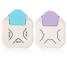 2PCS Paper Corner Rounder Punch 3 in 1 Cutter for Card Silver