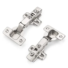 1 Pair (2 Pcs) 105 Degree Soft Closing Cabinet Hinges European Full Overlay