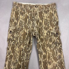 Vintage Mossy Oak Pants Mens 36x32 Original Bottomland Made USA Talon Zip Fleece