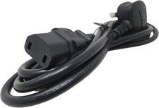 Mains Power Cable AC Power Lead Cord Compatible with Audio Visual Music HI-FI E