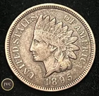 1895 Indian Head Cent Penny - Sharp Very Fine Details - Collector Grade JC 155