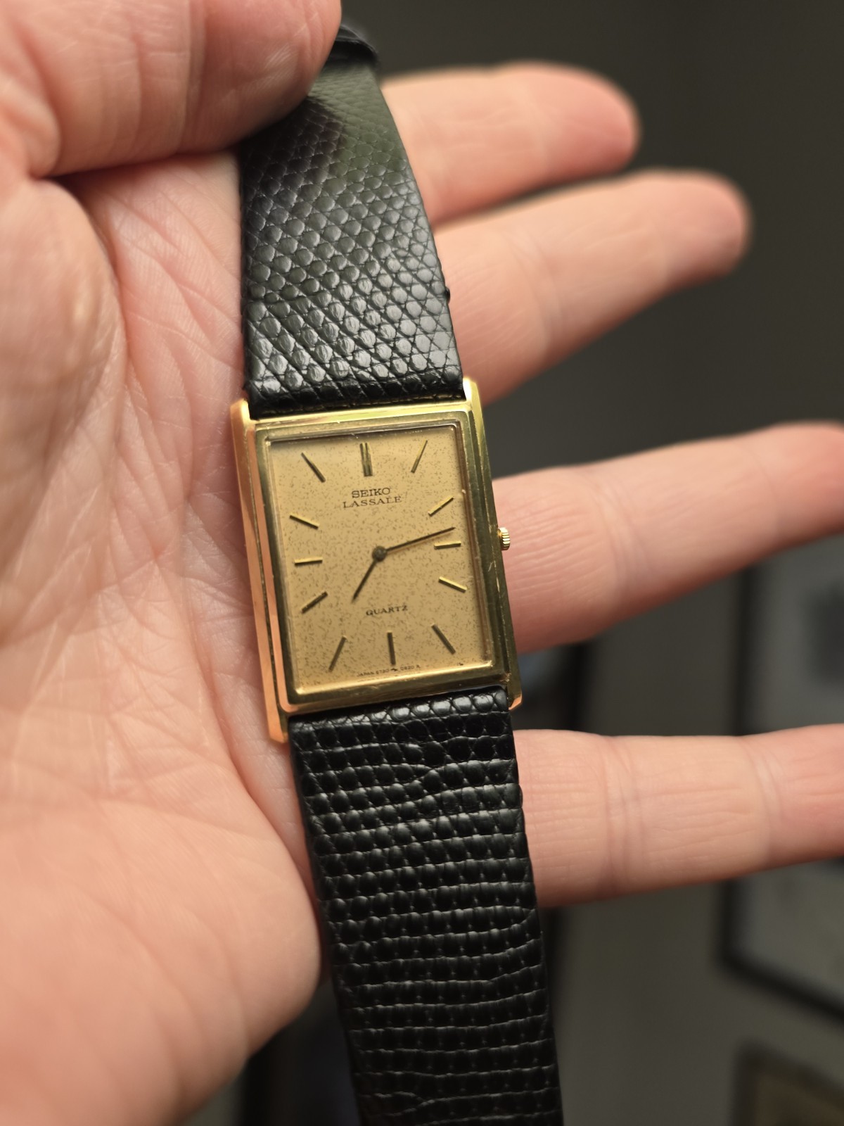 Ladies Lassale Seiko Rare Style Watch Tank Dial Dust Vintage Gold Minimalist - vintagewatches.pk