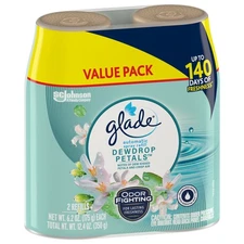 Glade Automatic Spray Air Freshener Refill, Dewdrop Petals, 6.2oz 2pk New