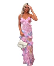 Best Selling Women Ruffled Wave Edge Spaghetti Sleeveless Strap Slip Mini Dress
