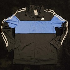 Adidas Boy's Jacket black,white, and blue size L