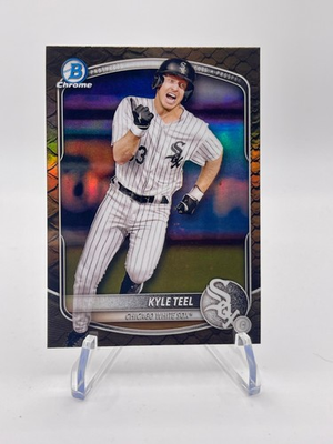 #ad #ad Kyle Teel 2025 Bowman Chrome Prospects #BCP 118 Reptilian Refractor White Sox $1.69