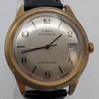 1979 Timex Viscount Automatic Date – 37mm Gold-Tone – Running