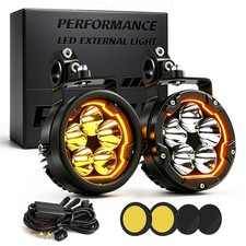 2x Motorcycle Led Auxiliary Driving Fog Lamp Spot Light Headlight Whiteyellow 2x Motorcycle Led Auxiliary Driving Fog Lamp Spot Light Headlight Whiteyellow