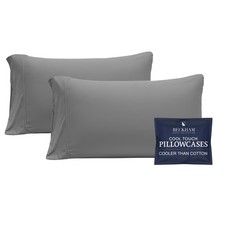 Cooling Pillowcases for Hot Sleepers, Standard/Queen Size Set of 2, Cool Bedd...