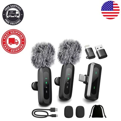 Professional Clip-On Microphones with 14H Battery Life & Easy Setup for Vloggers