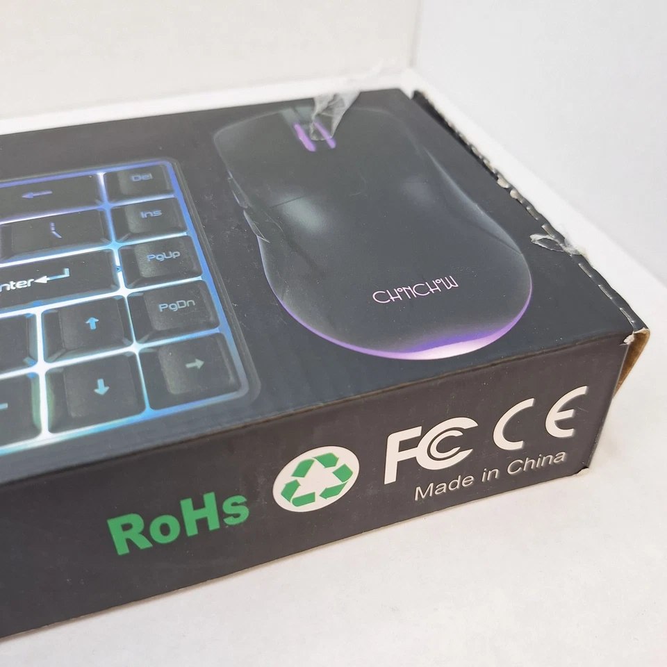 Gaming Keyboard and Mouse Combo USB Wired 104-Keys Full Size Light Up PC Xbox - Image 4 of 4