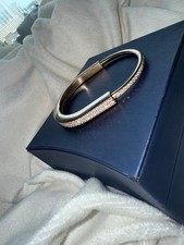 Tiffany  Co Padlock Medium 18k Yellow Gold 6.25  Bangle Bracelet