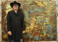 Pollock/Richter style Professional Painting 84”X62” (7 Foot) Abstract Modern XL