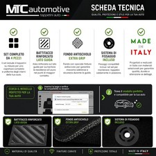 Tappetini Auto Fiat Tipo 5p Sw 2016 su Misura Set 4 Pezzi Neri Antiscivolo - Miniatura 2