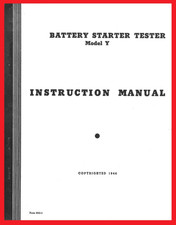 Owners Instruction Manual Sun Electric Co. Battery Starter Tester Bst Model Y Owners Instruction Manual Sun Electric Co. Battery Starter Tester Bst Model Y
