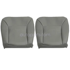 Both Side Bottom Replacement Leather Perforated Seat Cover For 2002-08 Ford Gray