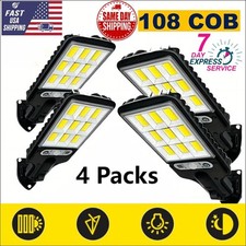 4PCS Outdoor Solar Wall Light LED Motion Sensor Bright Flood Street Lamp 3 Modes