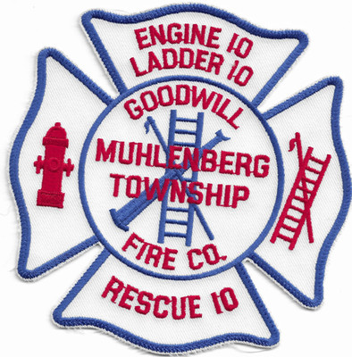 Vintage - Goodwill Station - 10 Fire / Muhlenberg Twp., PA (5'' x 5'') fire patch
